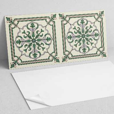 Rectangular wall panel Floral motif with decorative details