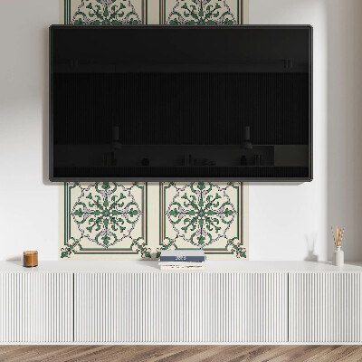 Rectangular wall panel Floral motif with decorative details