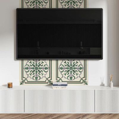 Rectangular wall panel Floral motif with decorative details