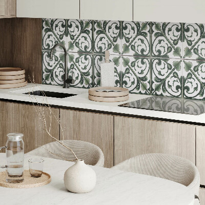 Rectangular bathroom wall panel Plant ornaments in a beautiful combination