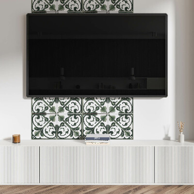 Rectangular bathroom wall panel Plant ornaments in a beautiful combination