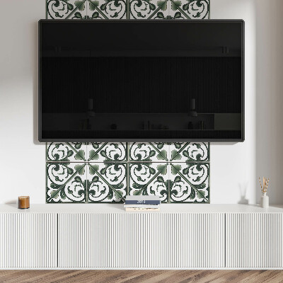 Rectangular bathroom wall panel Plant ornaments in a beautiful combination