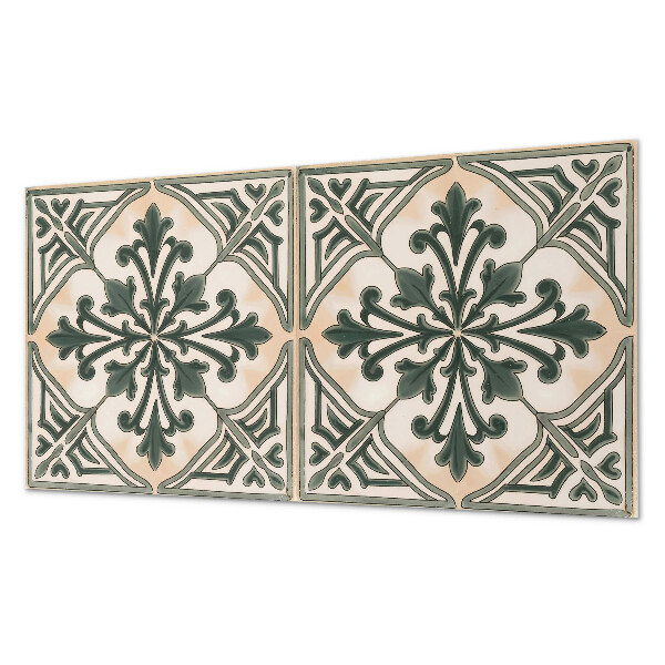 Rectangular wall panel A plant motif in the form of a square