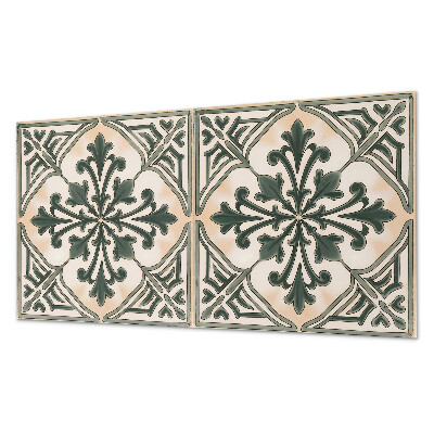 Rectangular wall panel A plant motif in the form of a square