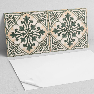 Rectangular wall panel A plant motif in the form of a square