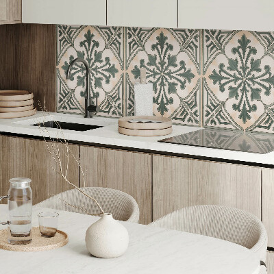 Rectangular wall panel A plant motif in the form of a square