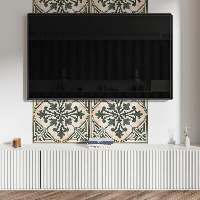 Rectangular wall panel A plant motif in the form of a square