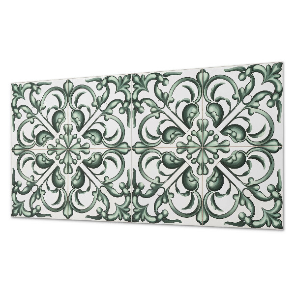 Rectangular decorative wall panel A plant motif in harmonious symmetry
