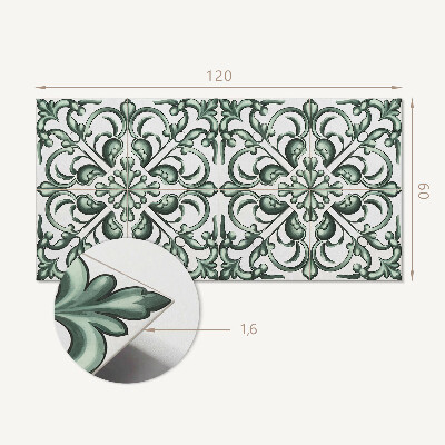 Rectangular decorative wall panel A plant motif in harmonious symmetry