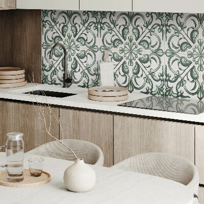 Rectangular decorative wall panel A plant motif in harmonious symmetry