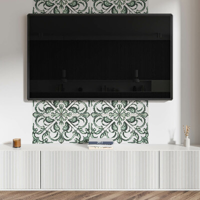 Rectangular decorative wall panel A plant motif in harmonious symmetry
