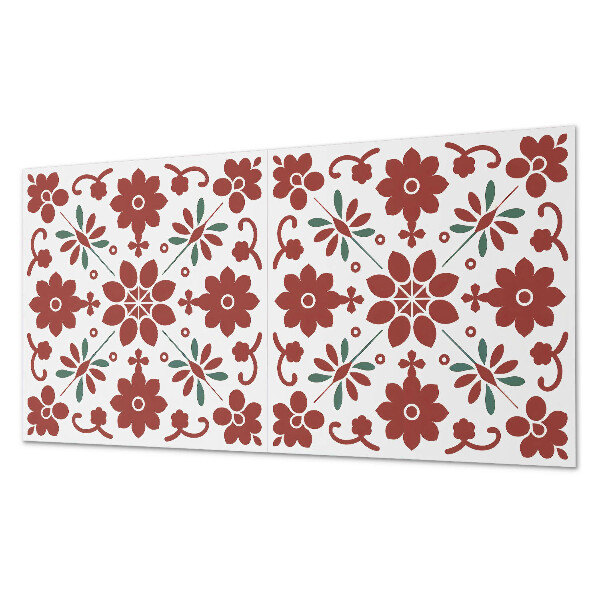 Rectangular wall panel Floral motif with leaves