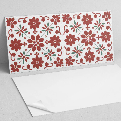 Rectangular wall panel Floral motif with leaves