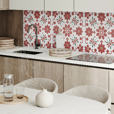 Rectangular wall panel Floral motif with leaves