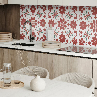 Rectangular wall panel Floral motif with leaves