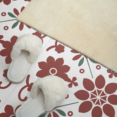 Rectangular wall panel Floral motif with leaves