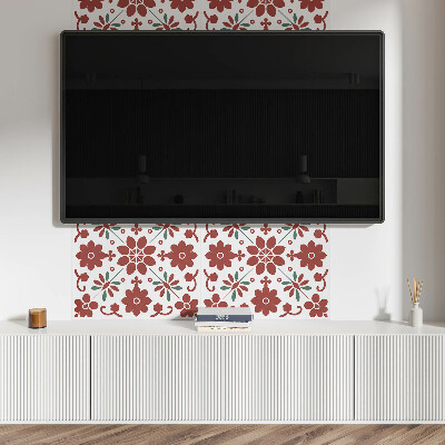 Rectangular wall panel Floral motif with leaves