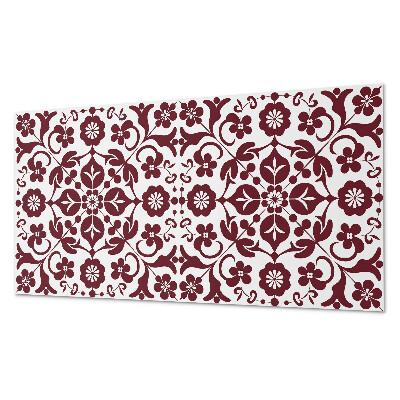Rectangular bathroom wall panel Floral pattern with decorative details