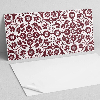 Rectangular bathroom wall panel Floral pattern with decorative details