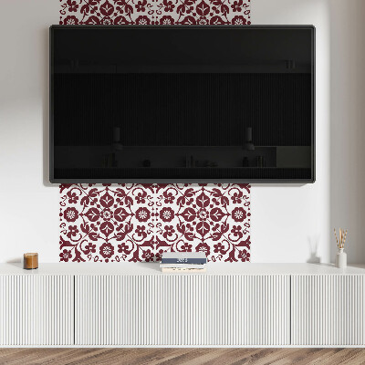Rectangular bathroom wall panel Floral pattern with decorative details