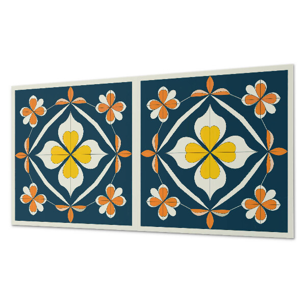 Rectangular bathroom wall panel Floral symmetry in a harmonious arrangement
