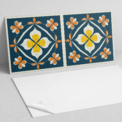 Rectangular bathroom wall panel Floral symmetry in a harmonious arrangement