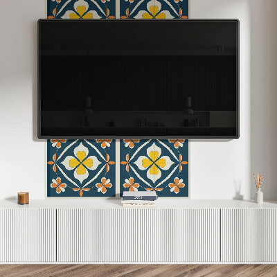Rectangular bathroom wall panel Floral symmetry in a harmonious arrangement
