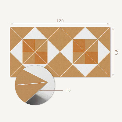 Rectangular bathroom wall panel Abstract geometry in colors