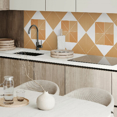 Rectangular bathroom wall panel Abstract geometry in colors