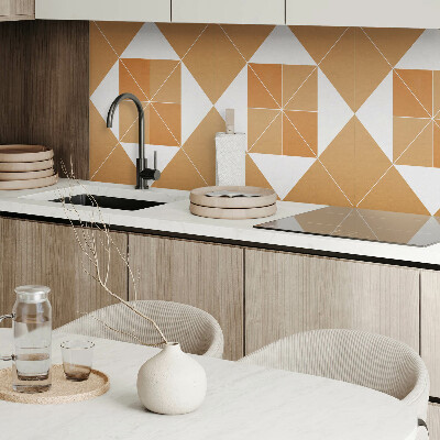 Rectangular bathroom wall panel Abstract geometry in colors
