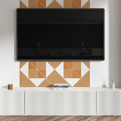 Rectangular bathroom wall panel Abstract geometry in colors