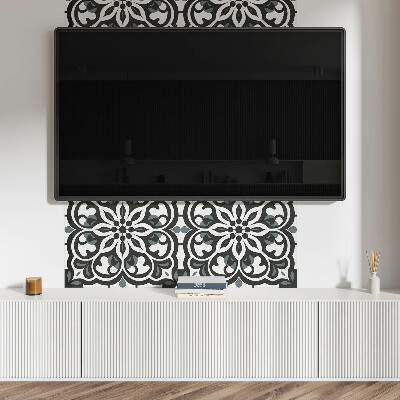Rectangular decorative wall panel Floral motif with decorative elements