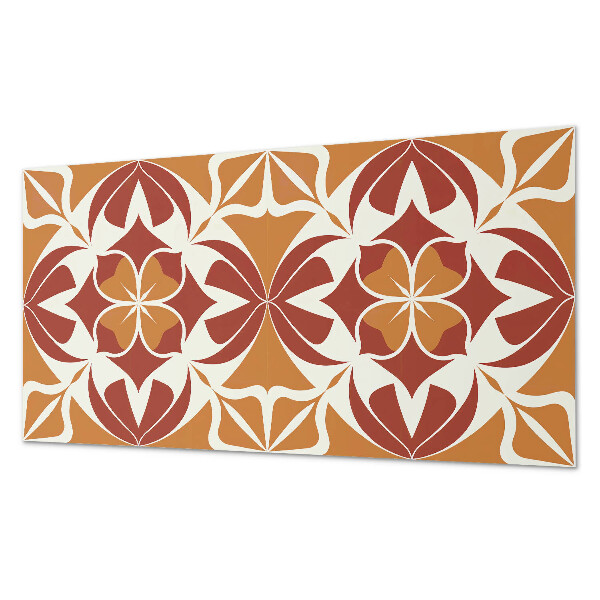 Rectangular wall panel A plant motif in a symmetrical arrangement