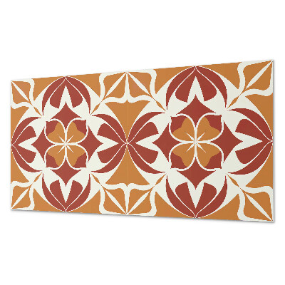 Rectangular wall panel A plant motif in a symmetrical arrangement