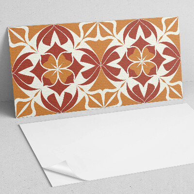 Rectangular wall panel A plant motif in a symmetrical arrangement