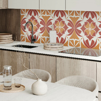 Rectangular wall panel A plant motif in a symmetrical arrangement