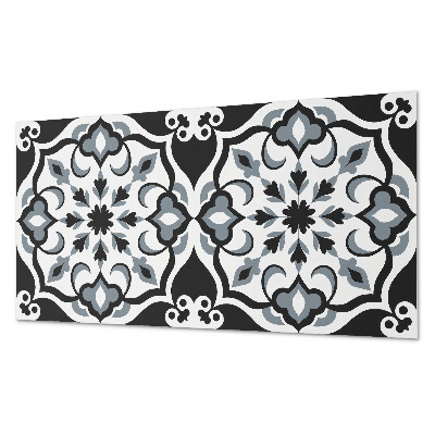 Rectangular bathroom wall panel Floral motif with decorative details