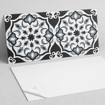 Rectangular bathroom wall panel Floral motif with decorative details