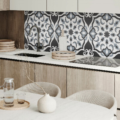 Rectangular bathroom wall panel Floral motif with decorative details