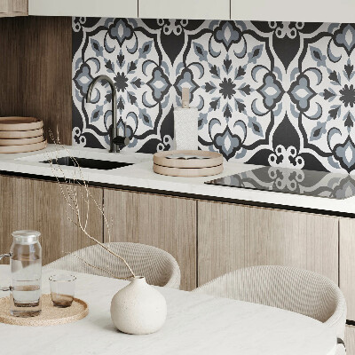 Rectangular bathroom wall panel Floral motif with decorative details