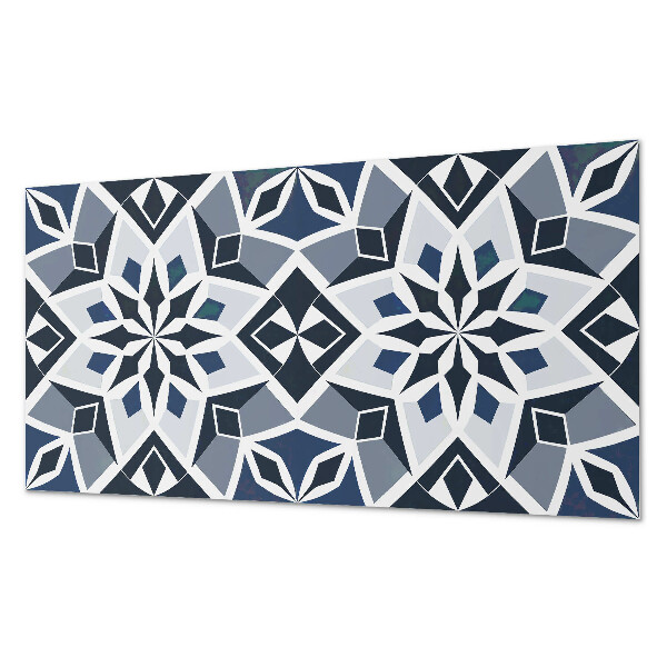 Rectangular wall panel Floral geometry in a modern style