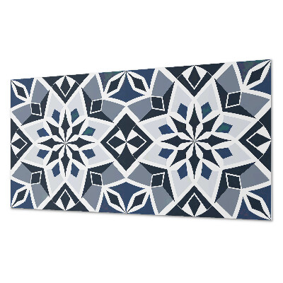 Rectangular wall panel Floral geometry in a modern style