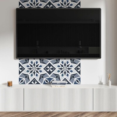 Rectangular wall panel Floral geometry in a modern style