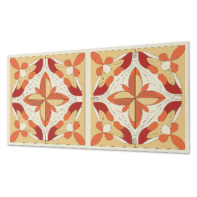 Rectangular bathroom wall panel Floral abstraction in a modern style