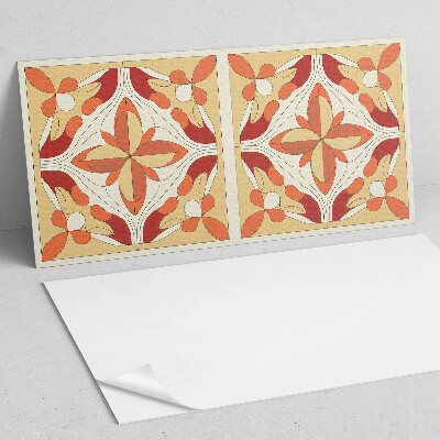 Rectangular bathroom wall panel Floral abstraction in a modern style