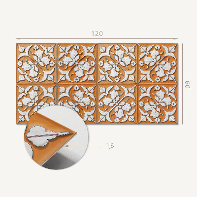 Rectangular bathroom wall panel Floral style in full bloom