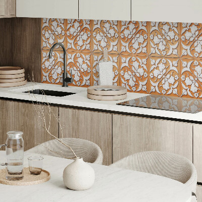 Rectangular bathroom wall panel Floral style in full bloom
