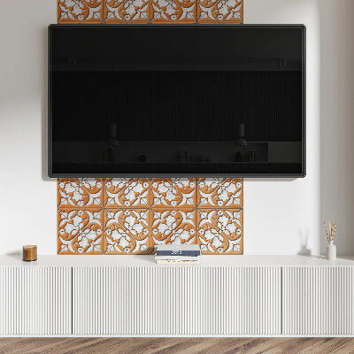 Rectangular bathroom wall panel Floral style in full bloom