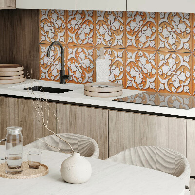 Rectangular bathroom wall panel Floral style in full bloom