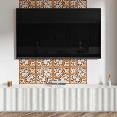 Rectangular bathroom wall panel Floral style in full bloom